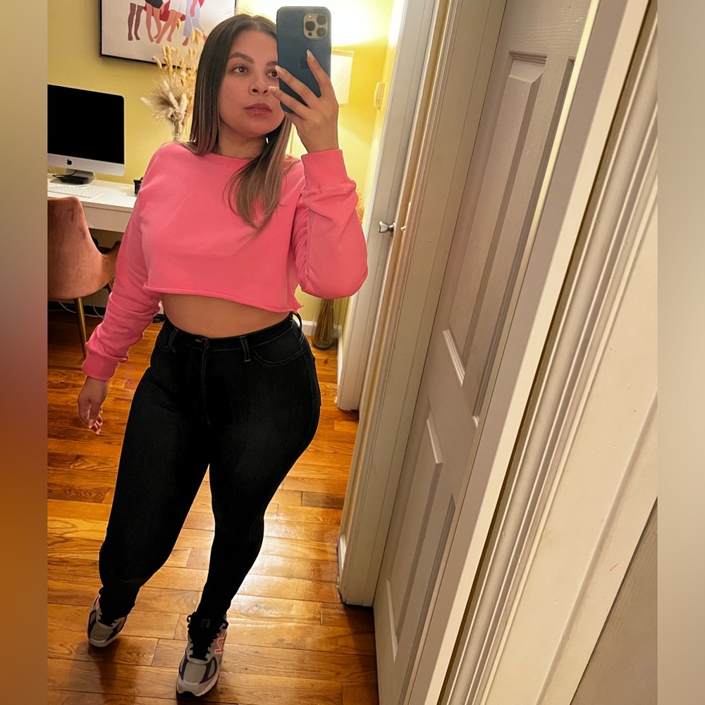 Naked Wardrobe On My Chill Vibes Cropped Sweater